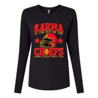 Karma Is The Guy On The Chief Trendy Womens Cotton Relaxed Long Sleeve T-Shirt