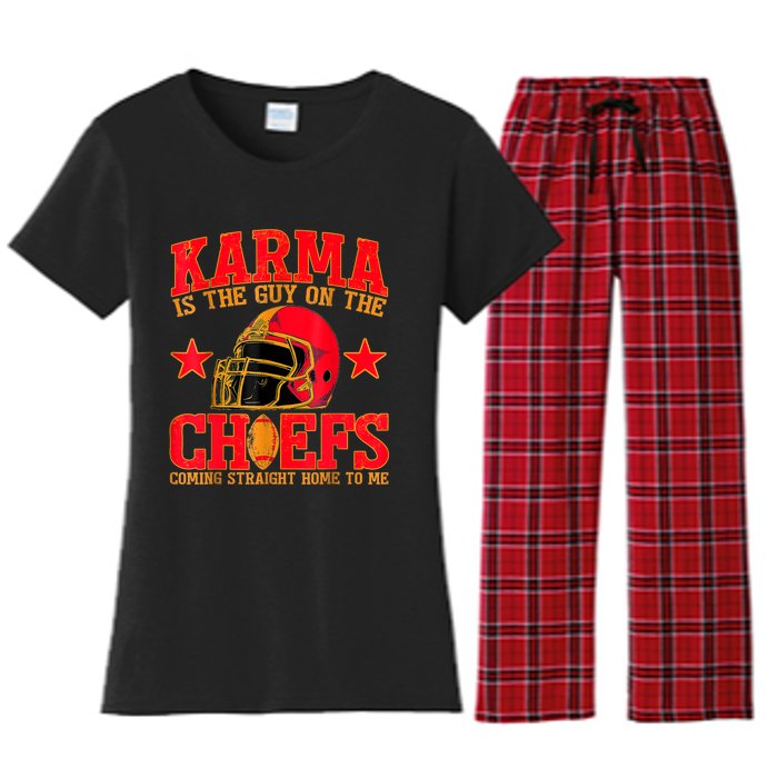 Karma Is The Guy On The Chief Trendy Women's Flannel Pajama Set