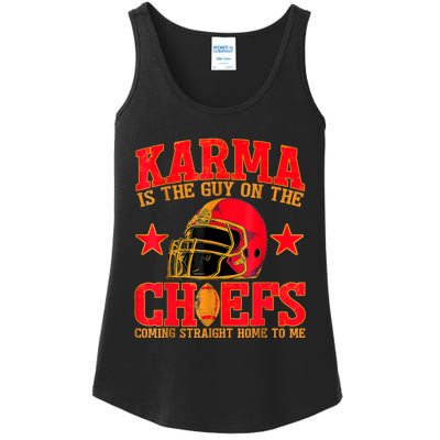 Karma Is The Guy On The Chief Trendy Ladies Essential Tank