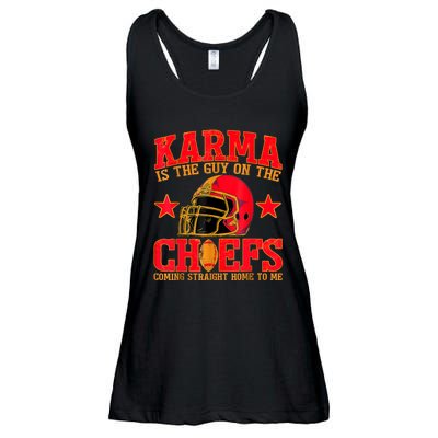 Karma Is The Guy On The Chief Trendy Ladies Essential Flowy Tank