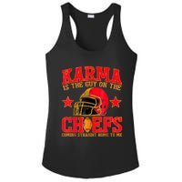 Karma Is The Guy On The Chief Trendy Ladies PosiCharge Competitor Racerback Tank