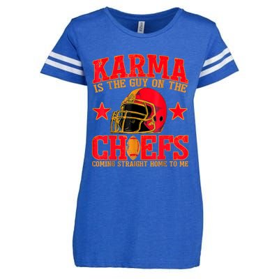 Karma Is The Guy On The Chief Trendy Enza Ladies Jersey Football T-Shirt