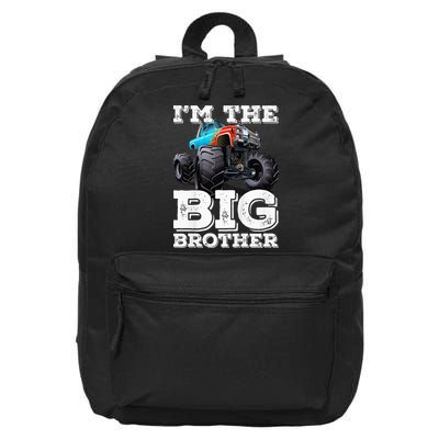 Kids Im The Big Brother Funny Monster Truck 16 in Basic Backpack