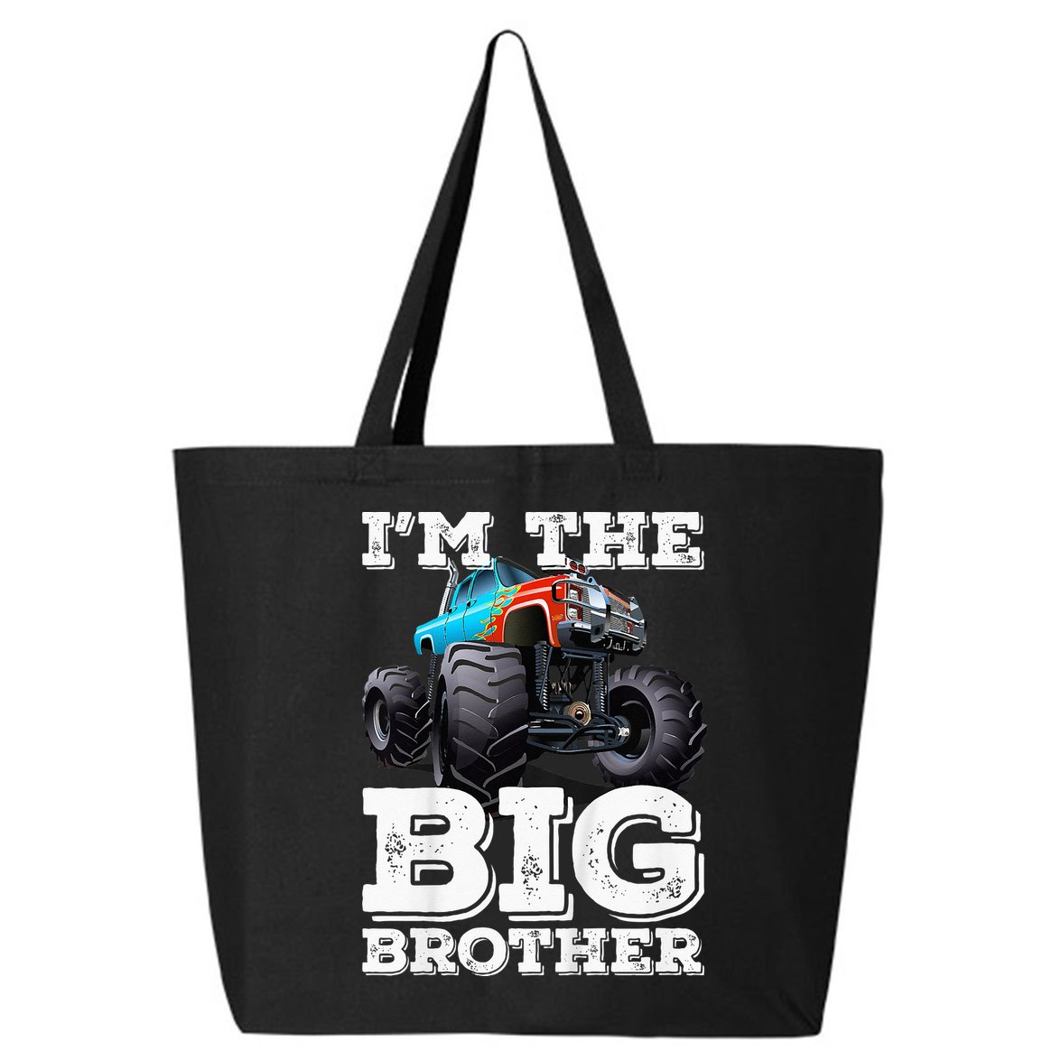 Kids Im The Big Brother Funny Monster Truck 25L Jumbo Tote