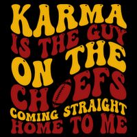 Karma Is The Guy Coming Straight Home To Me Football Backpack