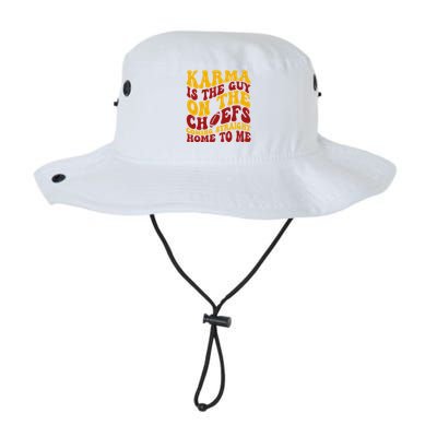 Karma Is The Guy Coming Straight Home To Me Football Bucket Hat