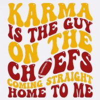 Karma Is The Guy Coming Straight Home To Me Football Bucket Hat