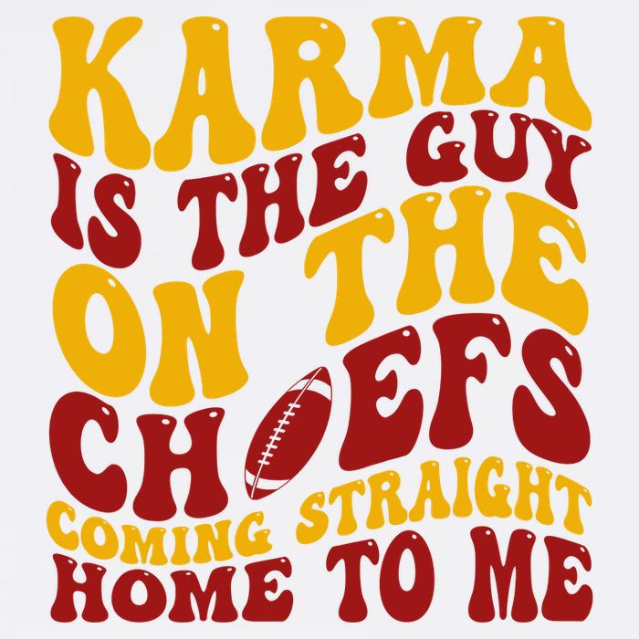 Karma Is The Guy Coming Straight Home To Me Football Bucket Hat