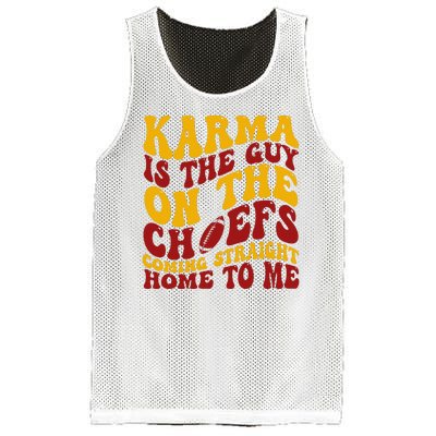 Karma Is The Guy Coming Straight Home To Me Football Mesh Reversible Basketball Jersey Tank