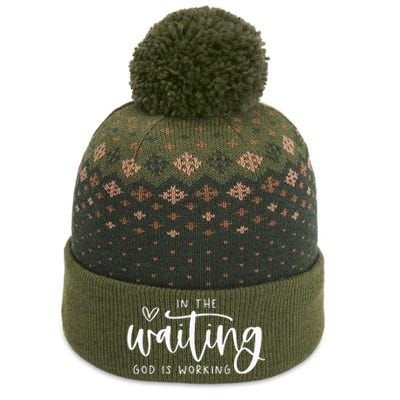 Kids In The Waiting God Is Working Christian The Baniff Cuffed Pom Beanie