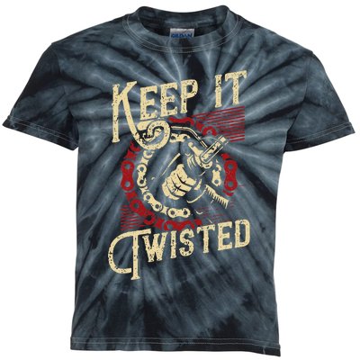 Keep It Twisted Vintage Motorcycle Kids Tie-Dye T-Shirt