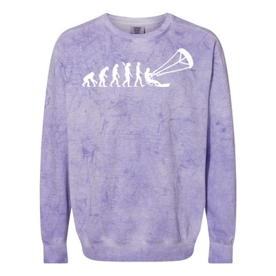 Kite Surfing Evolution Colorblast Crewneck Sweatshirt