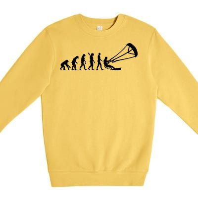 Kite Surfing Evolution Premium Crewneck Sweatshirt