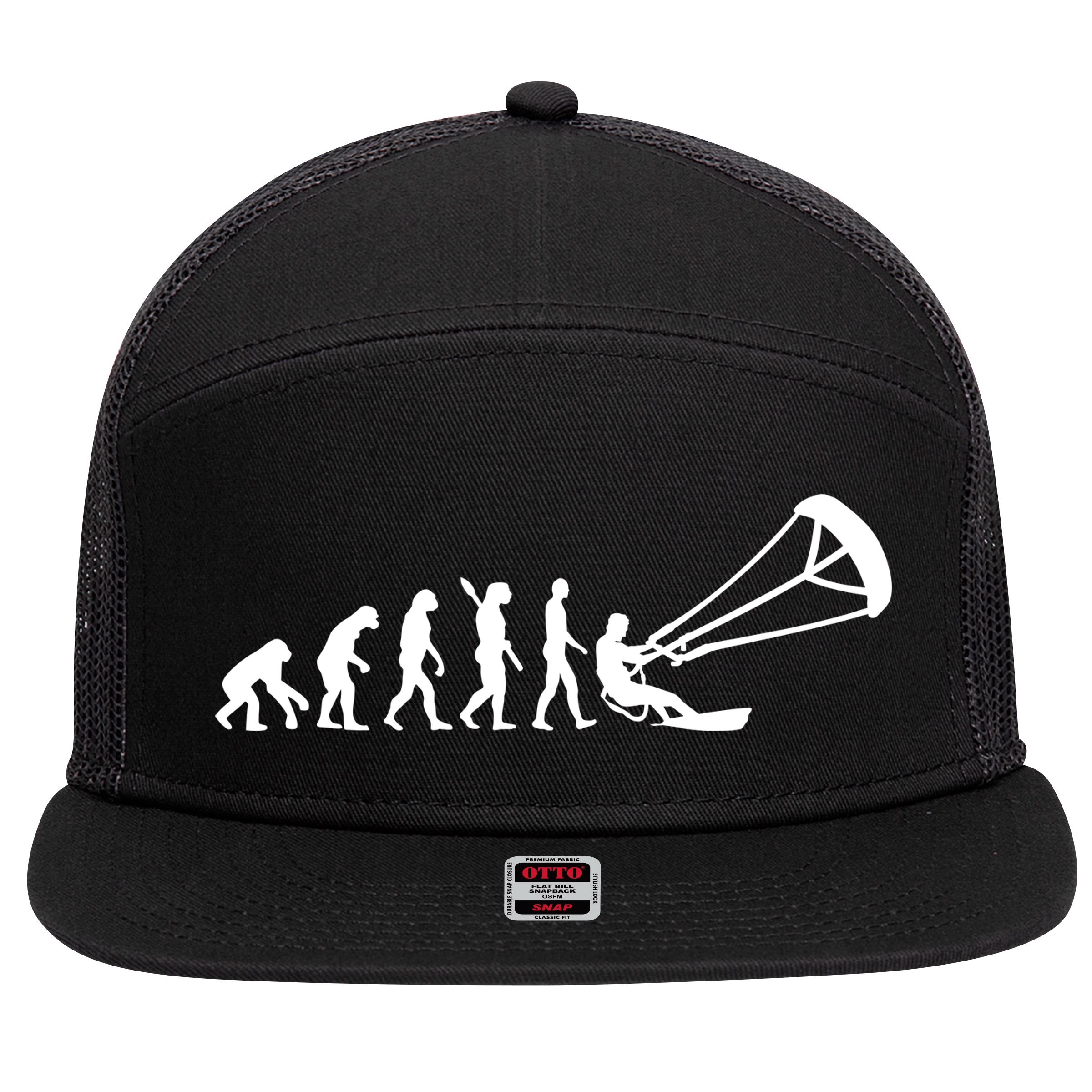 Kite Surfing Evolution 7 Panel Mesh Trucker Snapback Hat