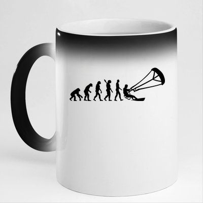 Kite Surfing Evolution 11oz Black Color Changing Mug