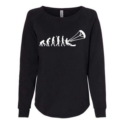 Kite Surfing Evolution Womens California Wash Sweatshirt