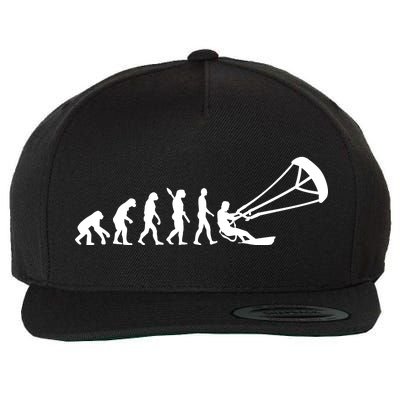 Kite Surfing Evolution Wool Snapback Cap