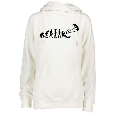 Kite Surfing Evolution Womens Funnel Neck Pullover Hood