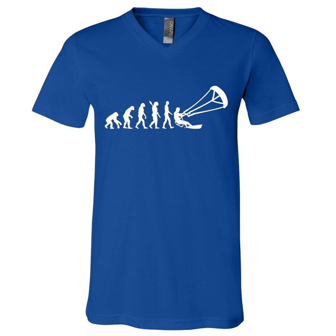 Kite Surfing Evolution V-Neck T-Shirt