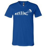 Kite Surfing Evolution V-Neck T-Shirt