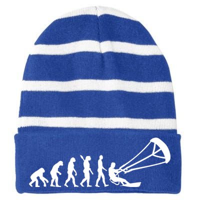 Kite Surfing Evolution Striped Beanie with Solid Band