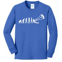 Kite Surfing Evolution Kids Long Sleeve Shirt