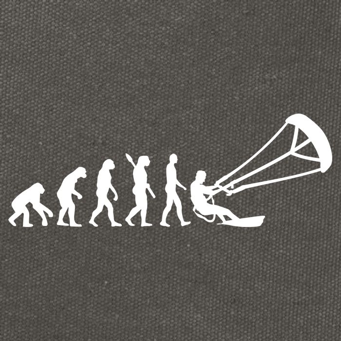 Kite Surfing Evolution Cotton Canvas Backpack