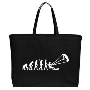 Kite Surfing Evolution Cotton Canvas Jumbo Tote