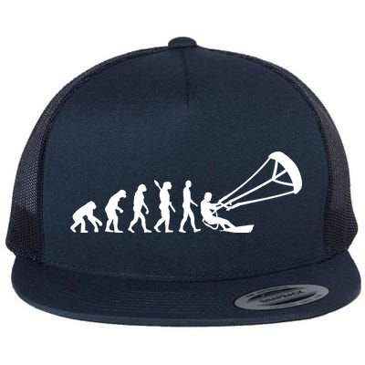 Kite Surfing Evolution Flat Bill Trucker Hat