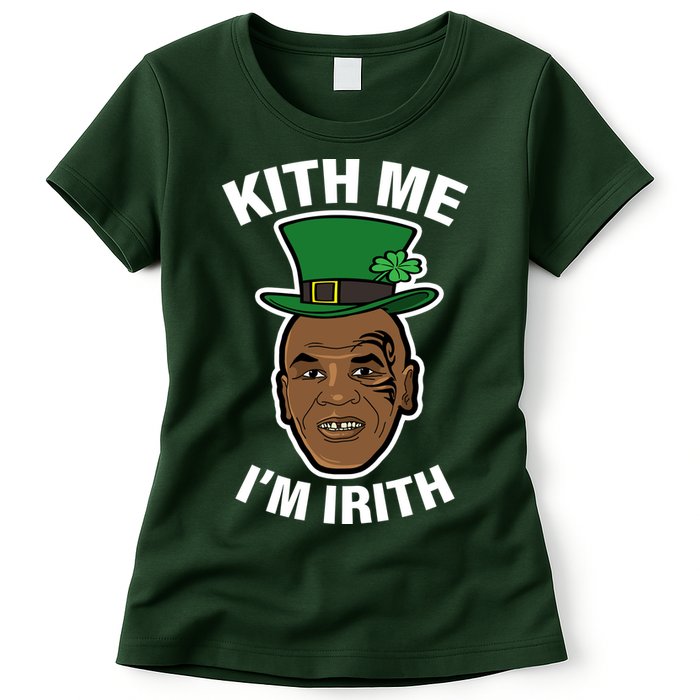 Kith Me Im Irith Funny St Patricks Day Womens T-Shirt