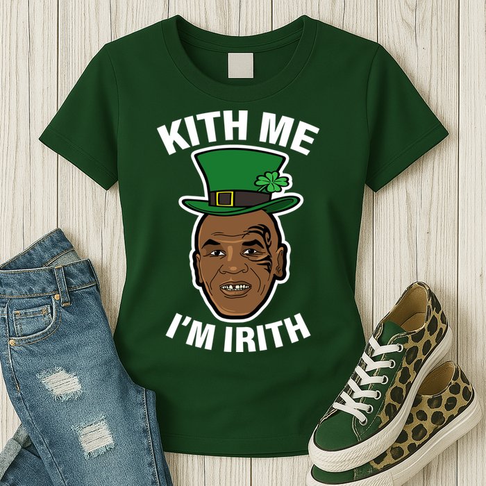 Kith Me Im Irith Funny St Patricks Day Womens T-Shirt