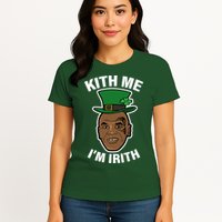 Kith Me Im Irith Funny St Patricks Day Womens T-Shirt