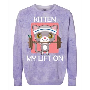 Kitten My lift On Colorblast Crewneck Sweatshirt