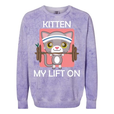 Kitten My lift On Colorblast Crewneck Sweatshirt