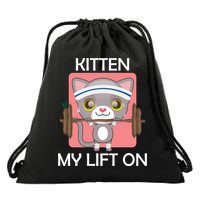 Kitten My lift On Drawstring Bag