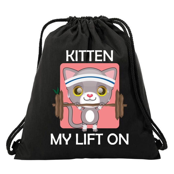 Kitten My lift On Drawstring Bag