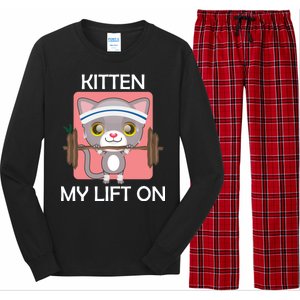 Kitten My lift On Long Sleeve Pajama Set