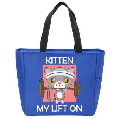 Kitten My lift On Zip Tote Bag