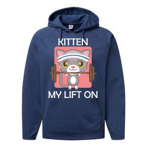 Kitten My lift On Performance Fleece Hoodie