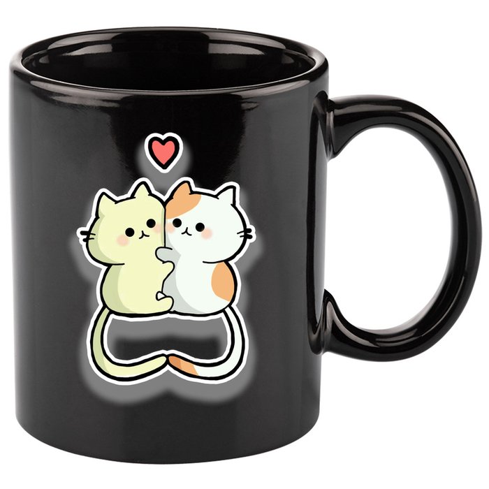 Kitty Love 11oz C Handle Ceramic Mug