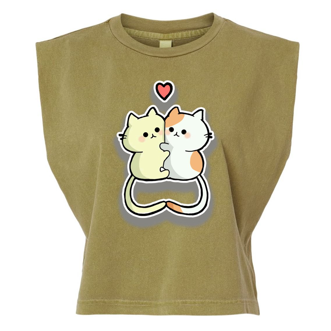 Kitty Love Garment-Dyed Women's Muscle Tee