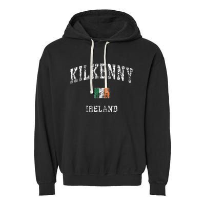 Kilkenny Ireland Vintage Athletic Sports Design Garment-Dyed Fleece Hoodie