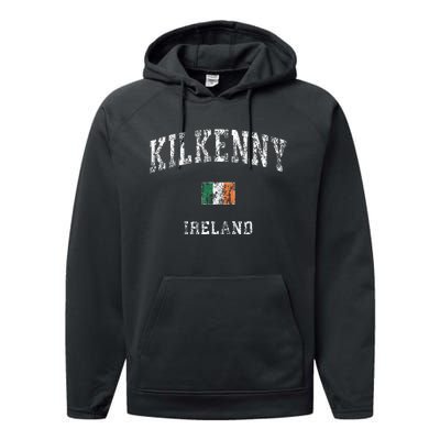 Kilkenny Ireland Vintage Athletic Sports Design Performance Fleece Hoodie