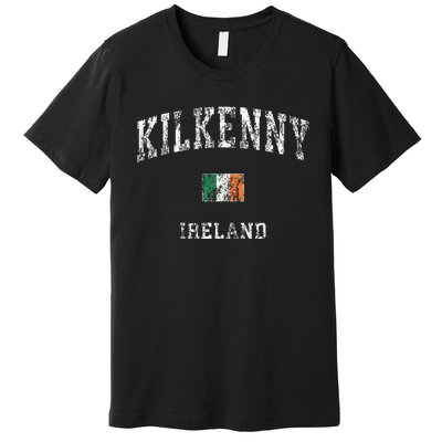 Kilkenny Ireland Vintage Athletic Sports Design Premium T-Shirt