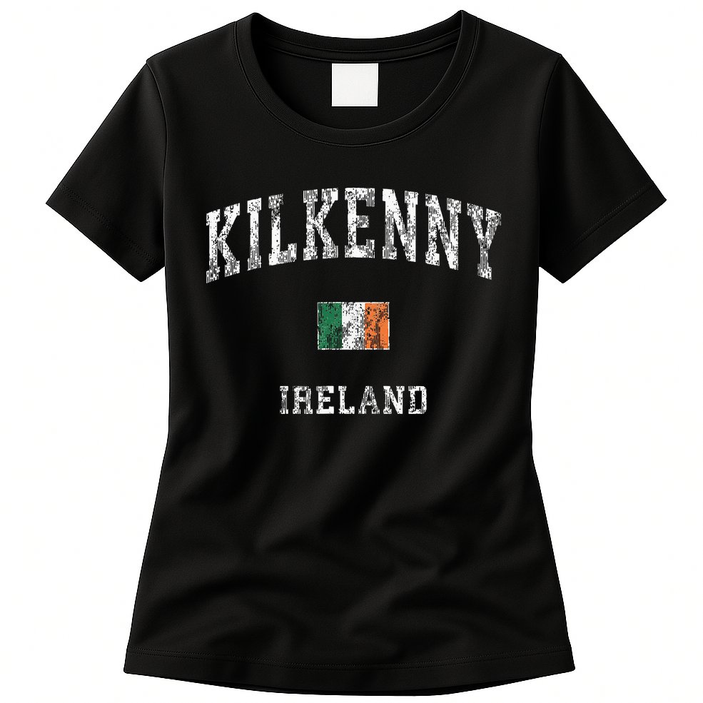 Kilkenny Ireland Vintage Athletic Sports Design Womens T-Shirt