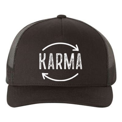 Karma Is Watching Inspirational Saying Yupoong Adult 5-Panel Trucker Hat