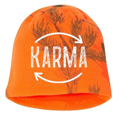 Karma Is Watching Inspirational Saying Kati - Camo Knit Beanie