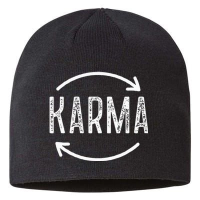 Karma Is Watching Inspirational Saying Sustainable Beanie