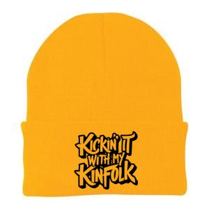 Kickin It With My Kinfolk Funny Family Reunion Knit Cap Winter Beanie