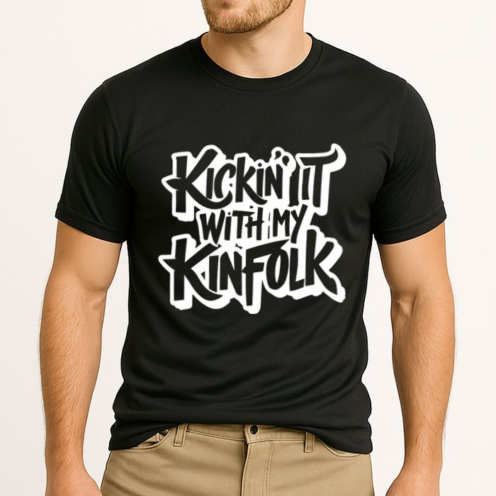 Kickin It With My Kinfolk Funny Family Reunion Cooling Performance Crew T-Shirt